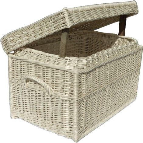 Baule portagiochi in vimini ecrù - 60 cm (1/3)