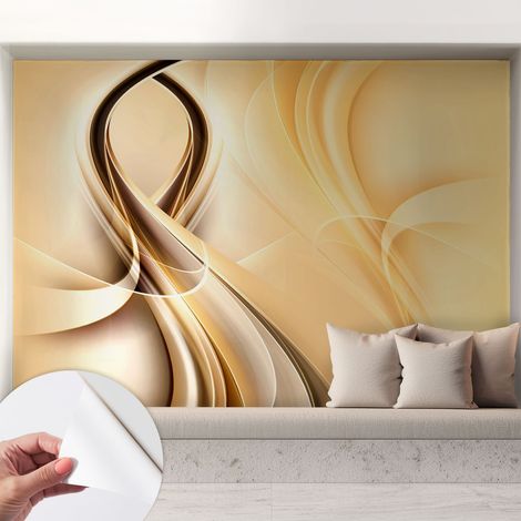 Fotomurale adesivo stickers - murali decorativo - soggiorno moderno - effetto realistico - Linee ondulate 208x146 cm (1/5)