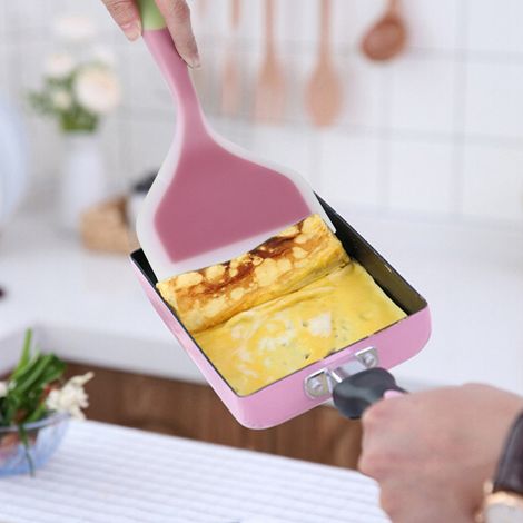 Antihaft-Silikon-Spatel, breiter Wender, Kuchen-, Steak- und Pizzawender, Küchenutensilien (Grün) (1/5)