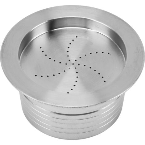 Capsule café réutilisable en acier inoxydable avec cuillère et pinceau compatible Lavazza A Mio 46x17mm accessoire machine à café facile à utiliser (1/5)