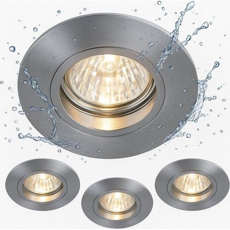 Lot de 3 spots encastrables IP44 lampe aluminium 8cm rond 925.23 (1/5)
