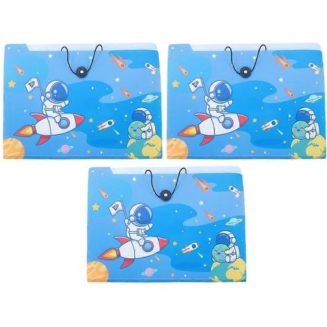 Organiseur de dossiers extensible en plastique, grande capacité, multi-compartiments, usage professionnel, couleurs assorties, lot de 3. (1/5)