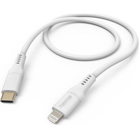 Hama Ladekabel Flexible USB-C Lightning, 1,5 m, Sil