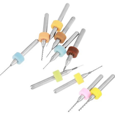 10 Stück Mikro-Hartmetallbohrer 0,1-1,0 mm für Leiterplatten (PCB) (1/5)