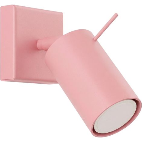 Applique RING rosa 8x8x16cm Acciaio Sollux (1/5)