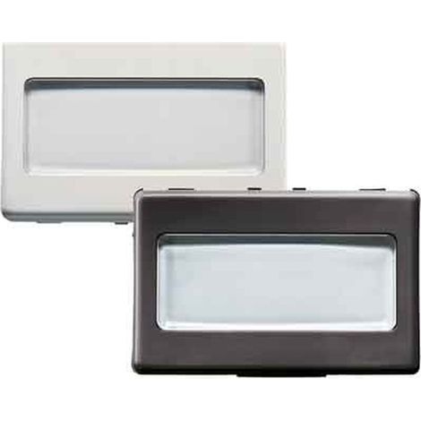 PULSANTE CON PORTANOME 'SYSTEM' 2 moduli - 1P NA 250V - Bianco