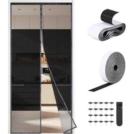 Moustiquaire Porte Magnétique 90 x 210 cm (1/5)