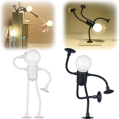 Divertida lámpara nocturna deportiva que cambia de forma, lámparas nocturnas con formas personalizables, bombilla adorable para el hogar, lámpara de escritorio plegable con ventosa, adornos antiestrés (1/5)