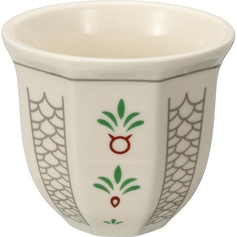 Tasse à café arabe en céramique de 250 ml, tasse à café expresso pour latte, cappuccino, lait, bureau, maison, fête, cadeaux (blanc/gris, style D) (1/5)