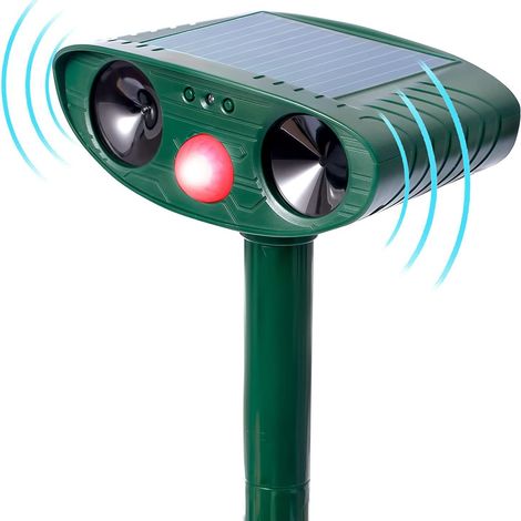 Ultraschall Katzenabwehr, Outdoor Katzenabwehr, Solar Katzenabwehr, Ultraschall Abwehr mit Bewegungsmelder für Garten Hof Gegen Katzen Hunde Vögel Füchse Ratten (1/5)