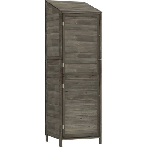 Gartenlager Anthrazit 55x52x174,5 cm aus massivem Fichtenholz