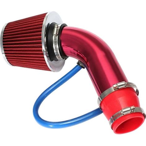 Kit d'admission d'air froid universel pour voiture de 3 pouces avec filtre et tuyau d'induction en aluminium (rouge) (1/5)