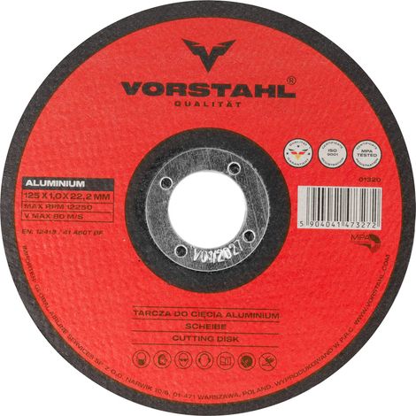 Disco de corte plano de aluminio Vorstahl Qualitat 125 x 1,0 x 22,2 mm (1/5)