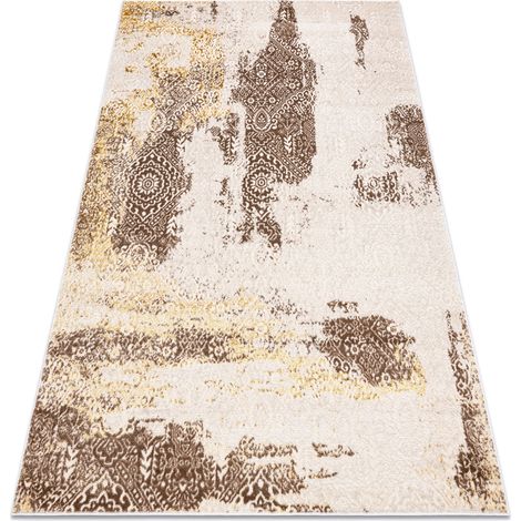 Modern MEFE carpet 8731 Rosette vintage - structural two levels of fleece beige / gold beige 120x170 cm