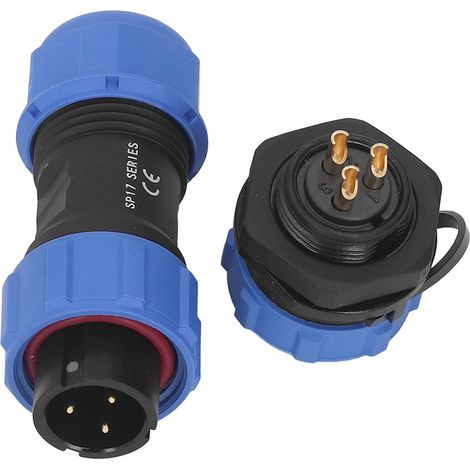 Prise d'aviation, connecteur étanche IP68, trou à 3 broches, adaptateur d'alimentation électrique SP17 (1/5)