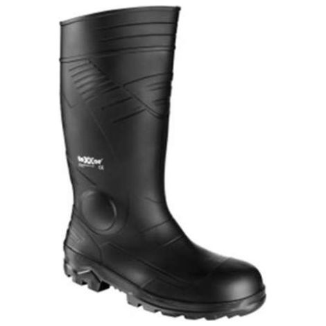 texxor Sicherheitsstiefel S5 PVC schwarz Gummistiefel mit Stahlkappe SRC Stiefel / Arbeitsschuh, 45 (1/2)
