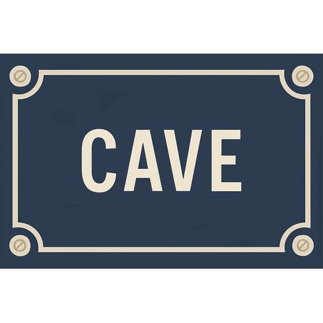 Plaque de porte en métal Cave Style plaque de rue (1/2)