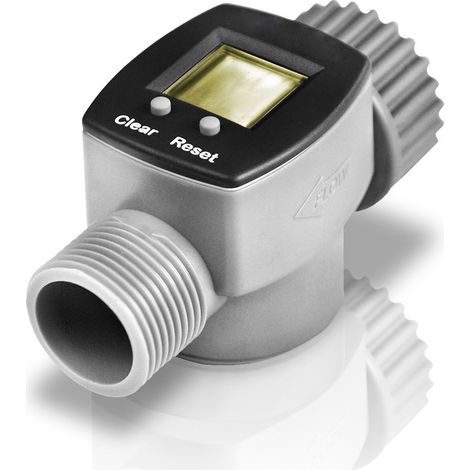 Compteur d'eau numérique 9 x 4 cm – Écran LCD – Unité de mesure litre ou gallon – Arrêt automatique après 20 minutes – WL3110 – Bradas (1/3)