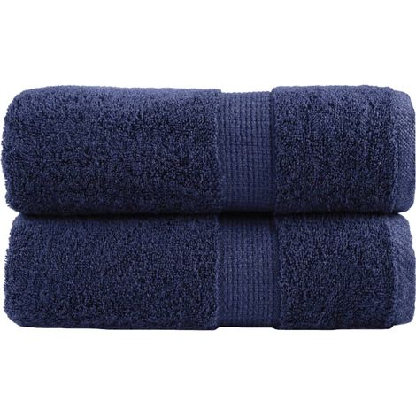 Gants de toilette haut de gamme SOLUND, lot de 2, bleu marine, 30 x 30 cm, 600 g/m²