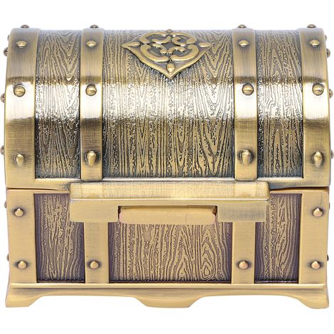 Boîte à Bijoux Vintage en Métal - Coffret de Rangement pour Colliers, Bracelets et Accessoires de Mode (1/5)