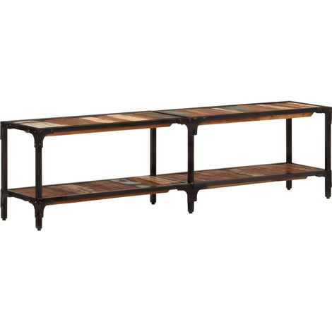 Meuble TV Moderne  Banc TV  Meuble de Rangement 150x30x41 cm Bois massif de récupération XHET45791 (1/4)