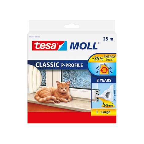tesa P-Profil 05391-00100-02 Dichtband tesamoll® Weiß (L x B) 25 m x 9 mm 25 m