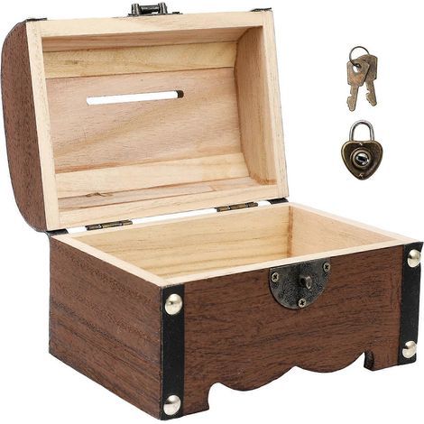Vintage Aufbewahrungsbox in Form eines Sparschweins mit Schloss für Zuhause – 14,50 x 10,00 x 10,00 cm (1/3)