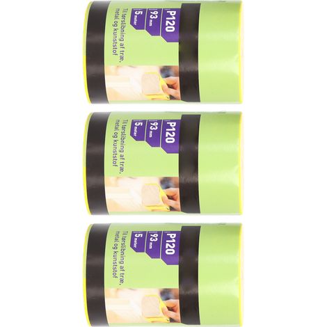 3 Rouleaux Papier Abrasif Grain 120 Feuille Abrasive Outil de Polissage et Ponçage pour Meubles (1/5)