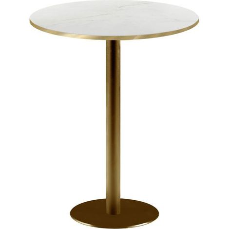 Mange-debout rond Ø 60 cm Rome bistrot marbre translucide