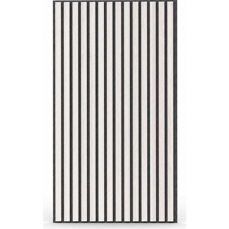 Polyester Felt Acoustic Wall Panel White Wood 30x40 cm (1/5)