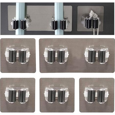 5 soportes adhesivos para tapas de ollas, para montar en la pared, sin necesidad de taladrar.