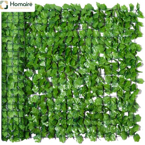 HOMAIRE Hecke artificielle 300x100cm vert clair pour décoration balcon et mur, UV-résistante et facile d'entretien