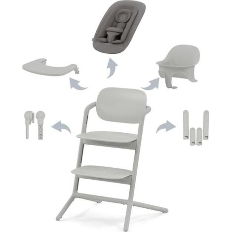 [NEUWERTIG] B-Ware Cybex LEMO Hochstuhl 4in1 Set Suede Grey Treppenhochstuhl mitwachsend für Babys (1/2)