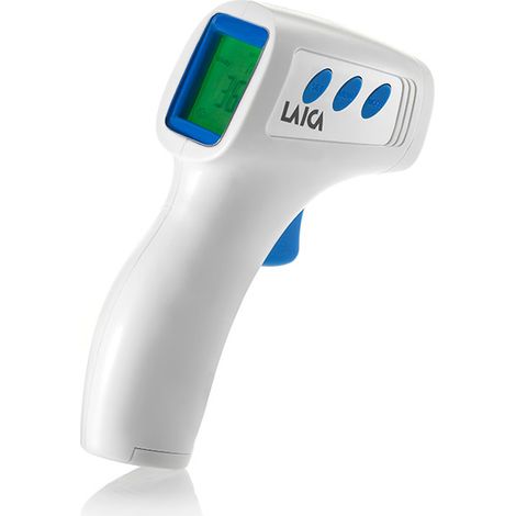 Laica TH1003 Digitales Fieberthermometer Fernwarnehmung Weiß Stirn Tasten (1/3)