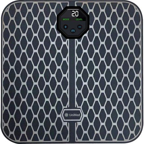 Tapis de massage des pieds électrique pliable, coussin portable avec 10 modes et 20 niveaux d'intensité intégrés