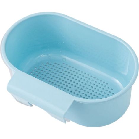 Panier d'égouttage suspendu pour évier, accessoire de rangement multifonctionnel pour filtres de cuisine - Bleu (1/5)