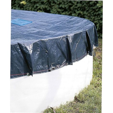 Bâche ronde pour piscine hors sol Ø 5,4 m – Épaisseur 240 g/m² – Résistante aux UV – Anneaux métalliques tous les 50 cm pour fixation sécurisée (1/3)