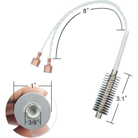 Allumage de rechange pour poêles à pellets - Matériau métallique - Tuyau de chauffage pour le remplacement des poêles