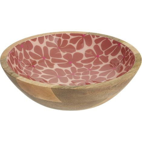 Insalatiera inaya d25cm in terracotta e legno di mango - Atmosphera créateur d'intérieur