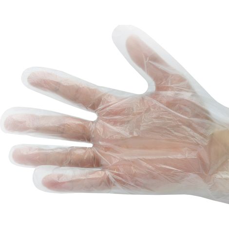Guantes desechables de lámina de HDPE, talla M, 100 unidades