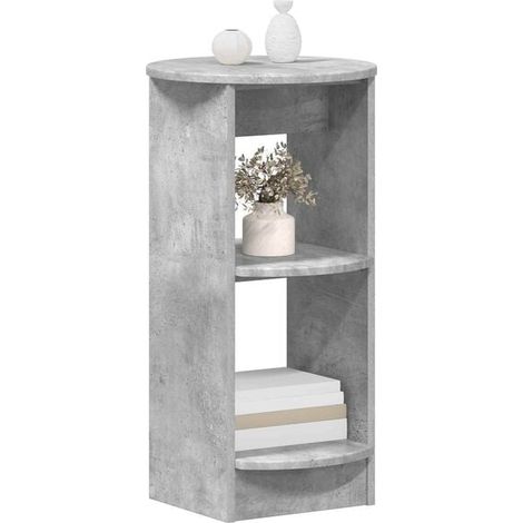 Console de Rangement en Bois d'Ingénierie avec Finition Béton Gris, Meuble d'Entrée Moderne et Élégant (1/5)