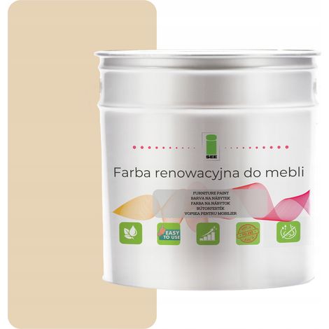 Peinture pour meubles de cuisine RAL 1015 crème mate 2,5 L pour façades en bois 2 en 1 (1/5)