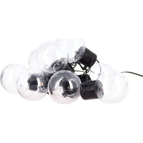HOXILEELEO - Guirlande solaire guinguette 5m IP44 – 8 ampoules RVB – Autonomie 8h – Indice de protection IP44 pour extérieur (1/5)