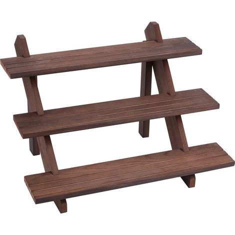 Expositor de pendientes de 3 niveles, de madera desmontable, con ranura para tarjetas de joyería, para exhibir colecciones y almacenar joyas artesanales, 39 x 22 x 26 cm