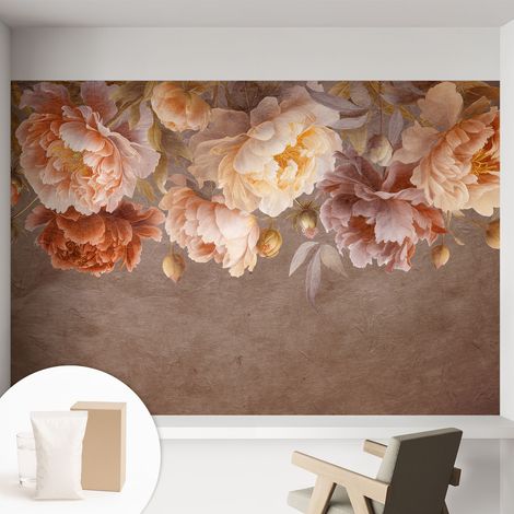 Carta Da Parati - Fotomurale In Vlies - per Decorazione pareti - Per La Cucina Camera Da Letto Per La Soggiorno Eleganza floreale 152x104 cm (1/5)