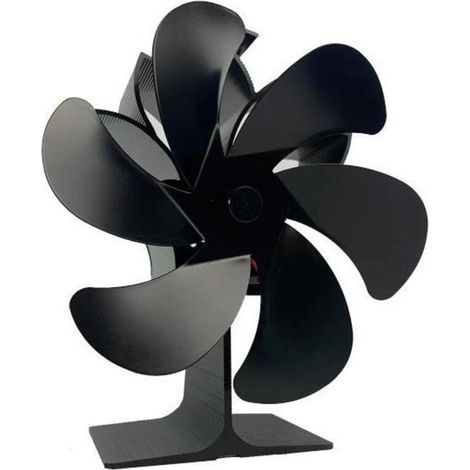 Ventilateur à poêle alimenté par la chaleur, avec 6 lames pour cheminée / poêle à bois. (1/5)