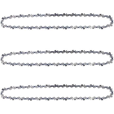Lot de 3 Chaînes pour Tronçonneuses, Chaine Tronconneuse pour Guide-Chaîne de 14" (35 cm), Chaine de Tronconneuse, 52 Maillons d'Entraînement, Chaîne de Tronçonneuse Faible Rebond (1/4)