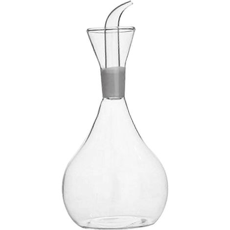 Carafe à huile, distributeur d'huile d'olive, ustensiles de cuisine, huilier-vinaigrier rechargeable avec bec verseur, bouteille d'huile en verre pour sauces et usage domestique-350ml (1/5)