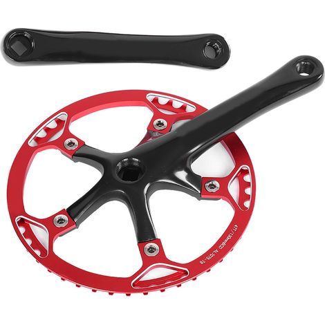 Plateau vélo Meijun 170mm, 45T/47T, disque chaîne noir/rouge pour transmission VTT (1/5)