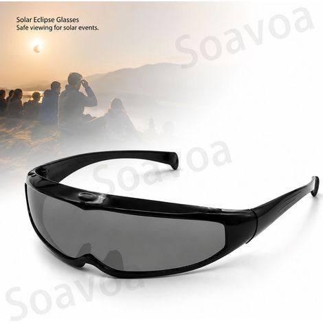 Lunettes éclipse ISO 12312-2, verres PC 2mm, légères et sûres pour été (1/5)